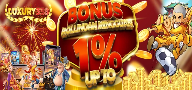 Nikmati bonus rollingan slot online mingguan terbesar yang dibagikan setiap hari Selasa di Luxury338